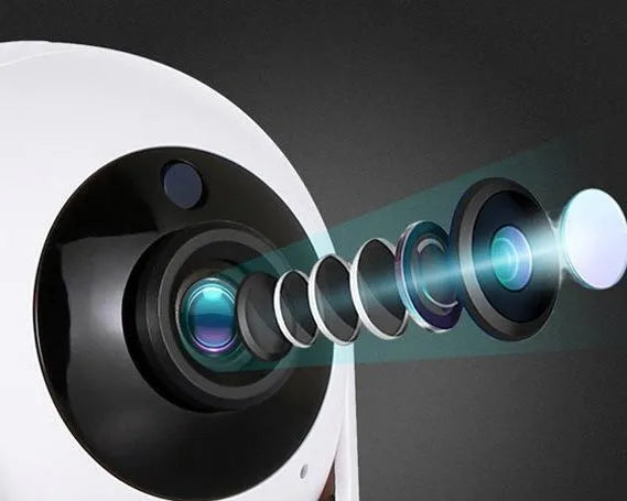 Automatic tracking rotating 1080P HD WiFi camera with PTZ and night vision for home security