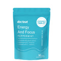 Mint Press Candy compressed sugar tablets in a bag, 90 tablets with vitamins B6, B12 and L-theanine.