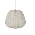 Japanese-style grey-blue iron pumpkin pendant ceiling light with branch design.