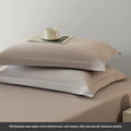 Solid colour long-staple cotton pillowcase 48 x 74 cm with twill weave and reactive print finish