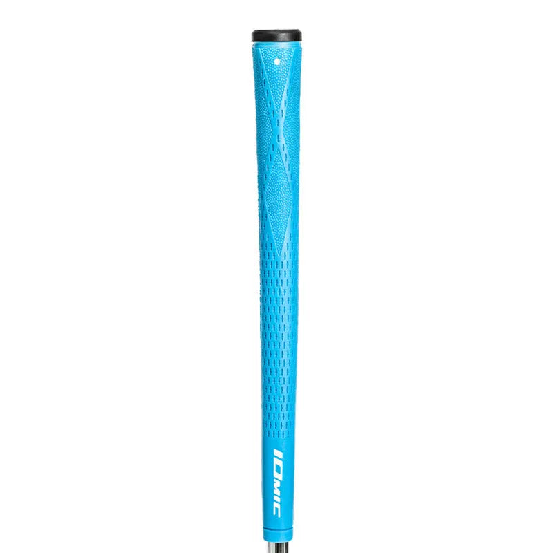 TPE material golf grip shown in various colour options including pink, red, and black.