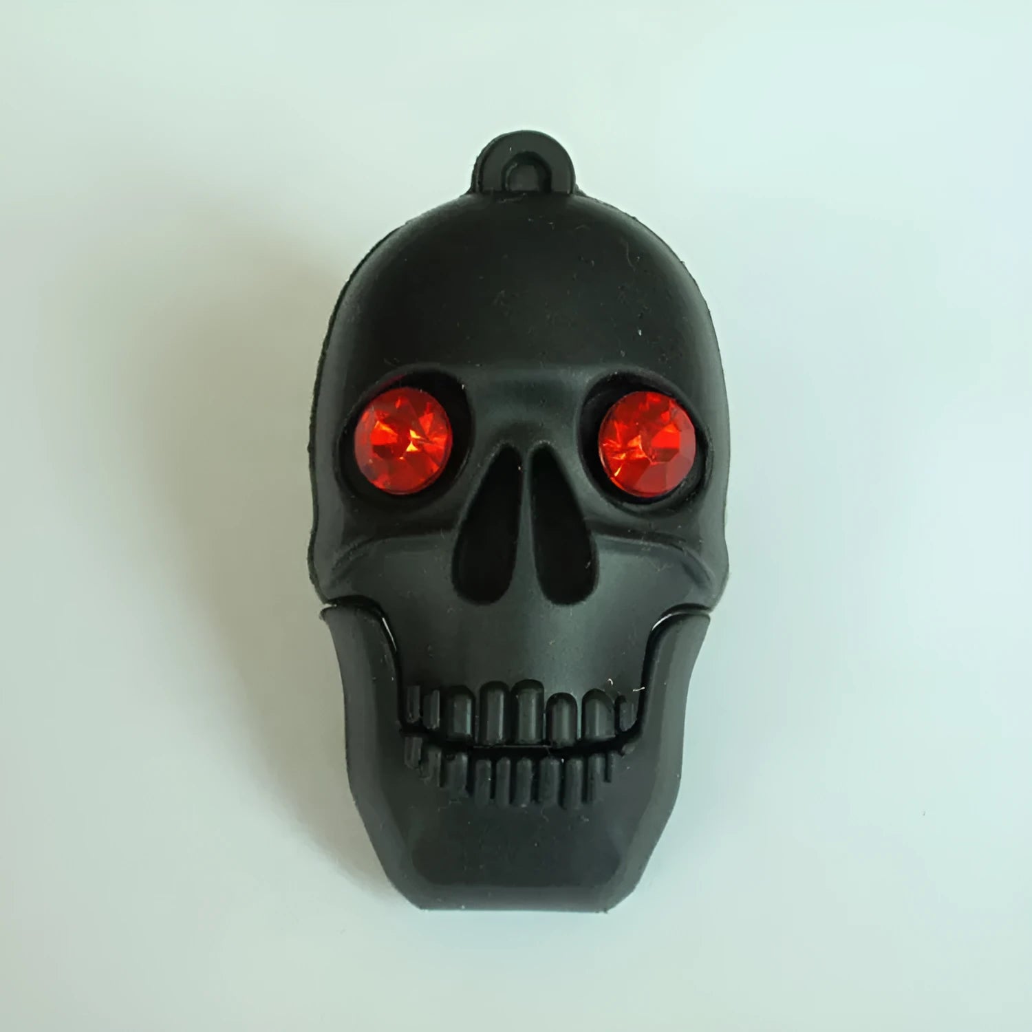 Halloween skeleton skull USB flash drive with PVC shell and attached chain