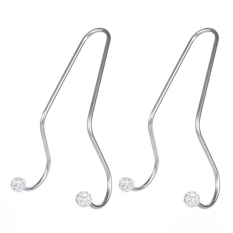 Two stainless steel diamond decorative hooks for car seat organisation in various colours.