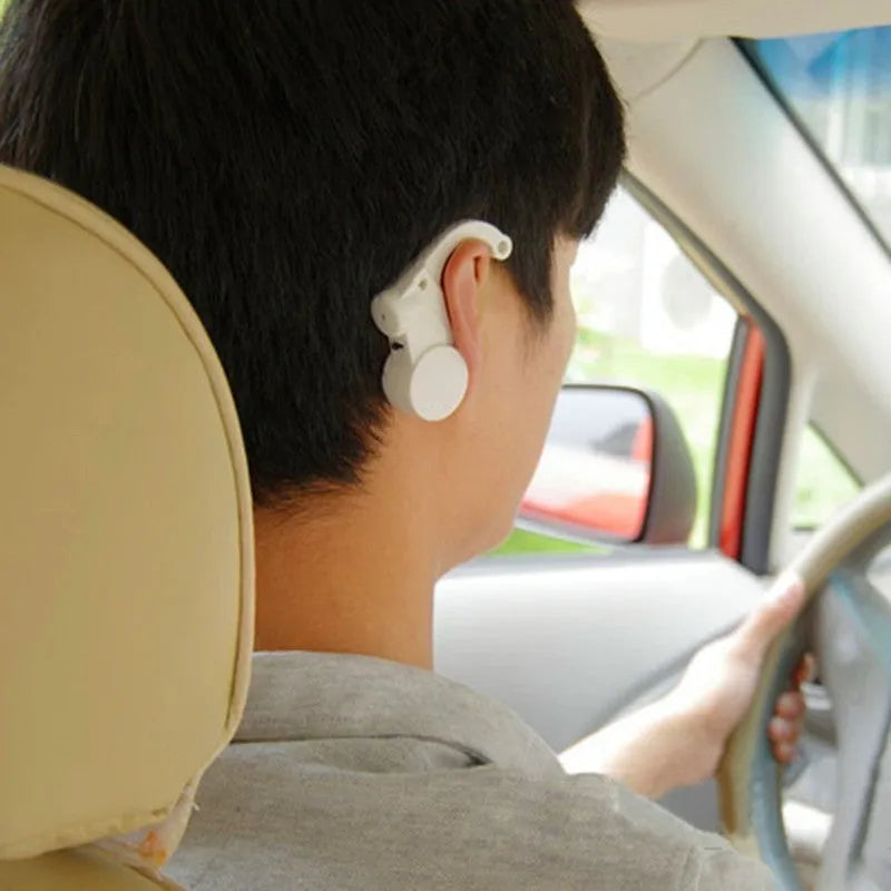 Anti-drowsiness reminder safe driving assistant snooze alarm in ear-worn form with ABS plastic body shown in five colours