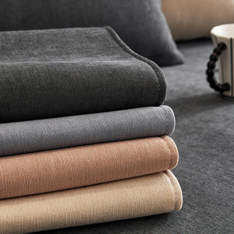 Waterproof chenille sofa cushion cover in dark gray, gray, coffee or yellow, sizes 70x70cm to 110x240cm