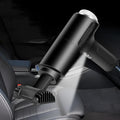 Handheld car vacuum cleaner with 9000mbar suction, wired and wireless USB options, wet dry use, ABS material