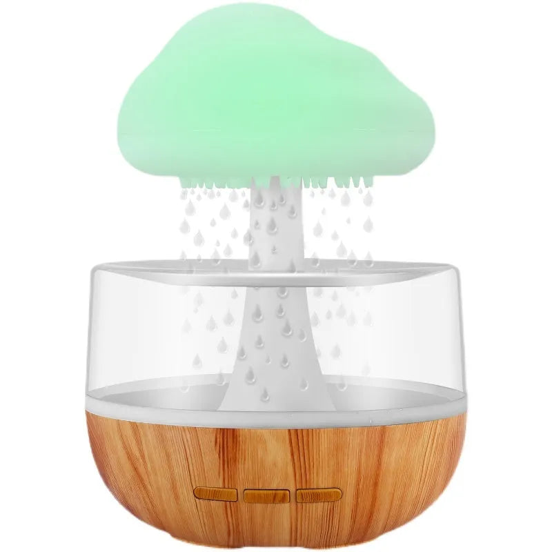 White cloud-shaped humidifier with essential oil diffuser and colour-changing night light.