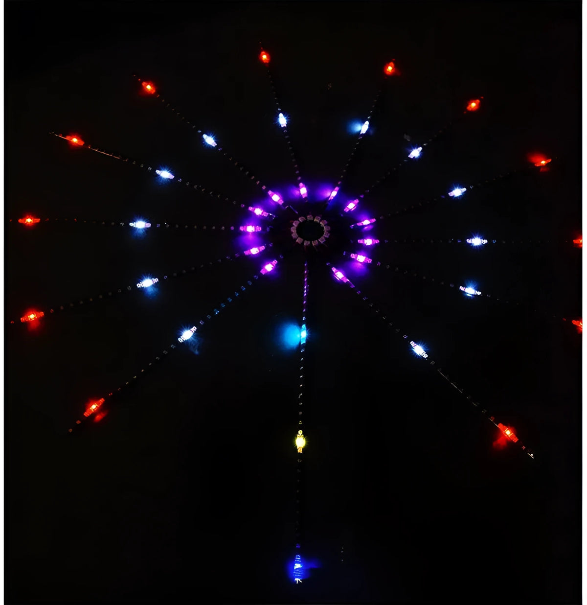 LED voice-activated marquee fireworks light belt with RGB Symphony, 5050 beads, USB power and remote control