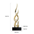 Modern resin festival decoration in gold finish with handmade craft elements