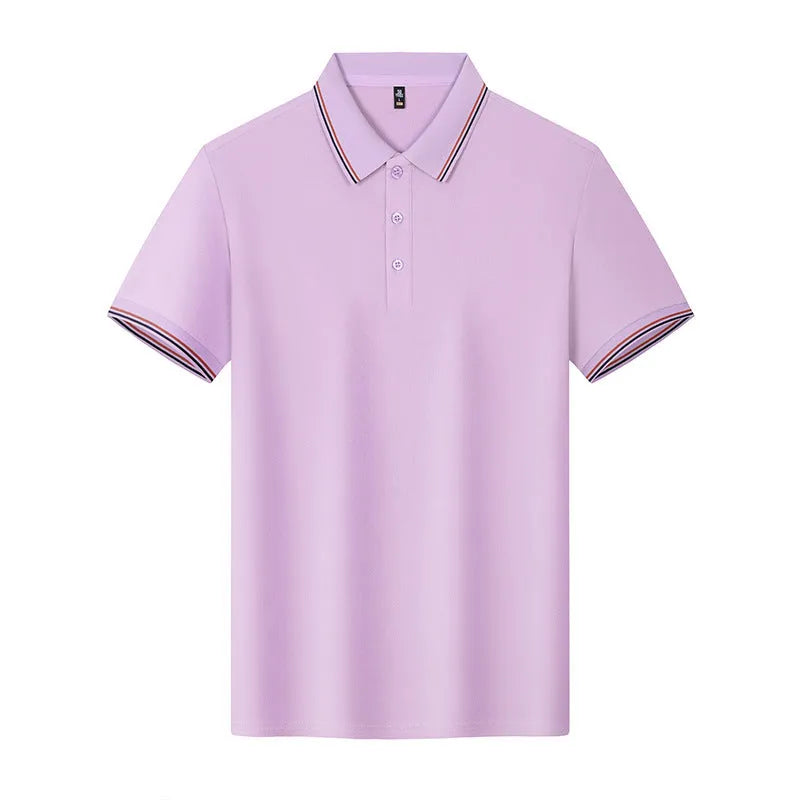 Solona men's bright red short sleeve ice-feel work polo shirt on a hanger