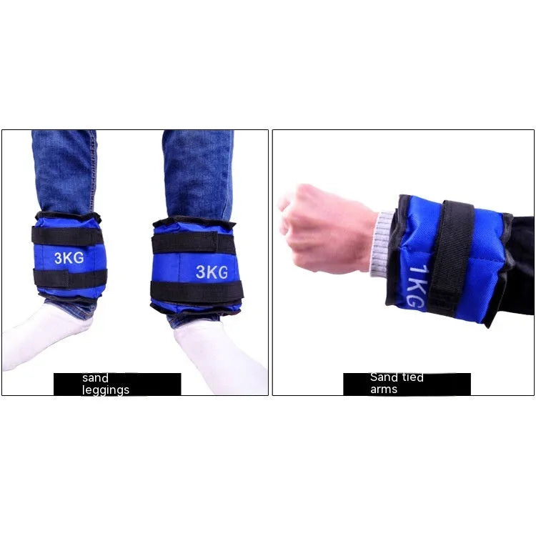Pair of Oxford cloth legging sandbags for track and field training in six weight options