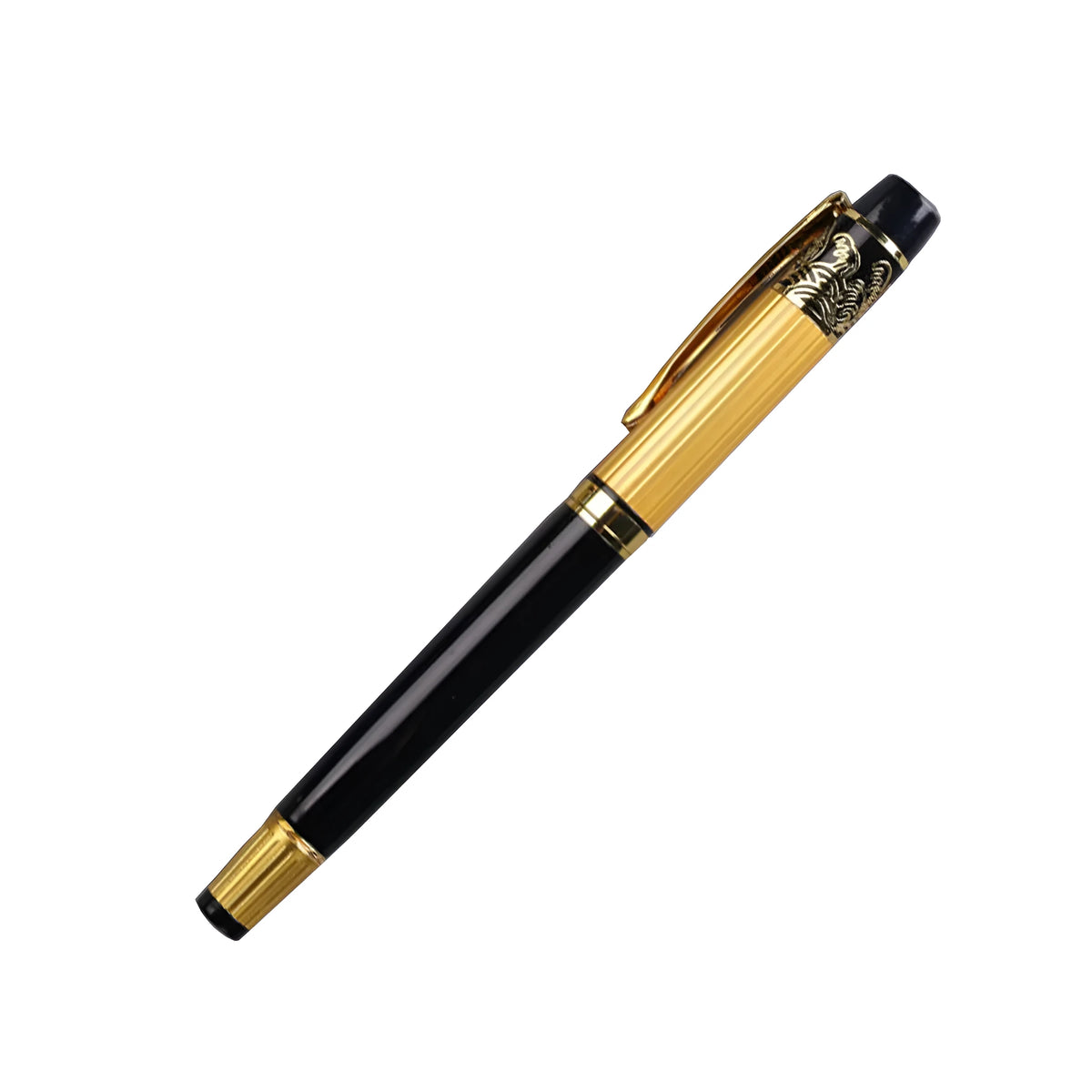 VITNAT metal ballpoint pen with hollow pattern, 0.5mm writing point, and black ink for office and school use