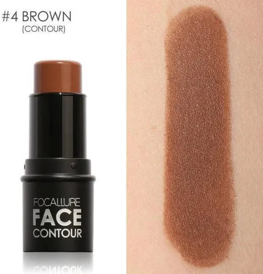 Face contour highlighter make-up product in four shade options A, B, C, and D.