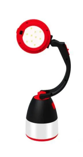 Black green foldable 3-in-1 LED camping lamp with USB charging port