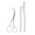 Safety design eyebrow trimmer set with macro detailing tool for precise eyebrow shaping