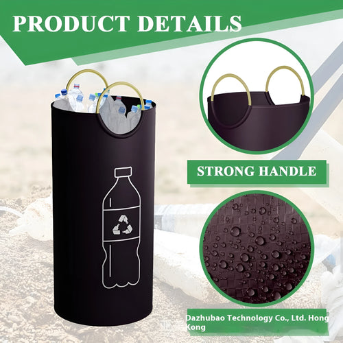 Round portable PP plastic trash can measuring 38x72cm with pattern and plain colour options