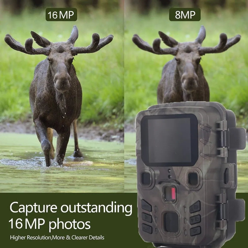 Black plastic infrared night vision surveillance device for 12MP monitoring