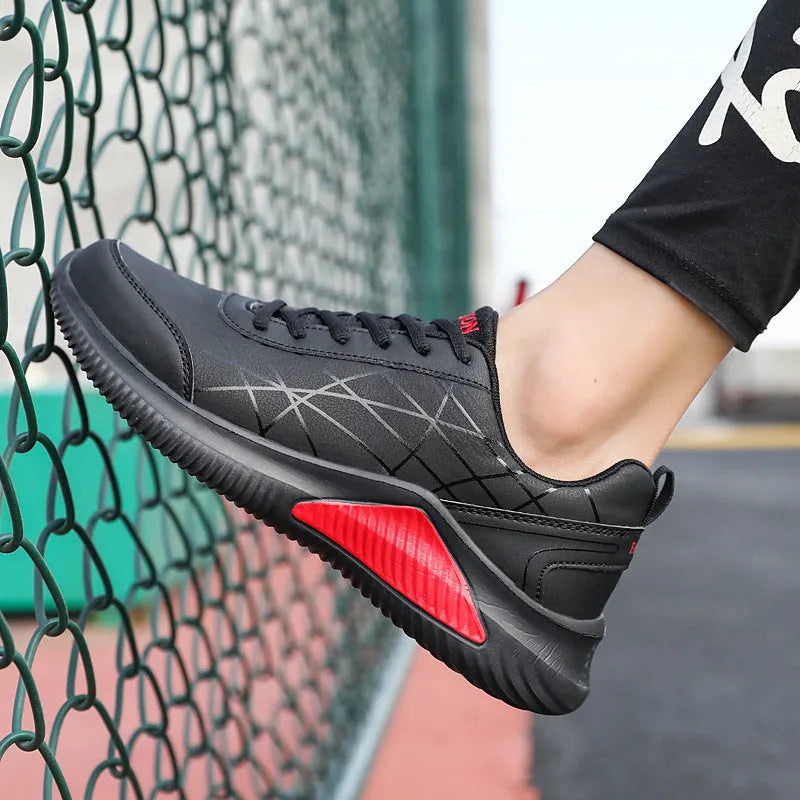 Casual sports running shoes with microfiber upper, mesh lining, PU sole, colour-matching design, sizes 39-44