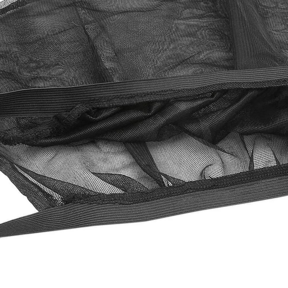 Set of grey non-woven fabric car window mesh sunshades for front and rear side windows