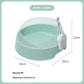 Round enclosed cat litter box in mint green or soft fog pink colours