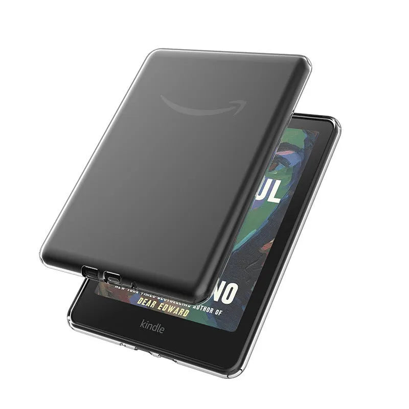 Transparent soft TPU protective case for Kindle PaperWhite 12th 2024 7 inch, showing all-inclusive cover design