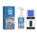Cement stain remover kit with PET spray bottle, sponge and microfibre cloth for construction clean-up