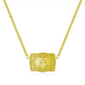 Personalised initial letter necklace with electroplated copper pendant on chain