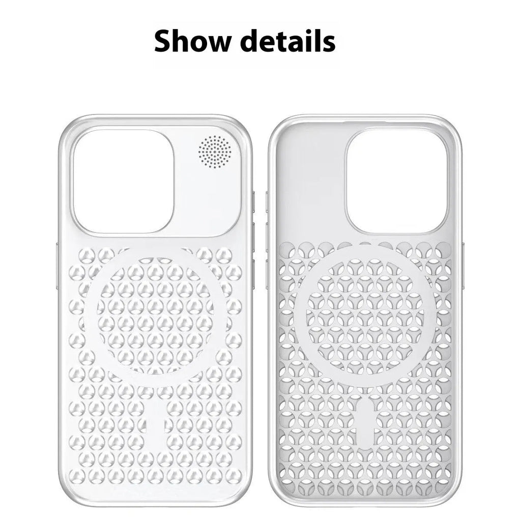 Electroplating magnetic suction heat dissipation phone case for iPhone 15 Pro and Pro Max in titanium colours