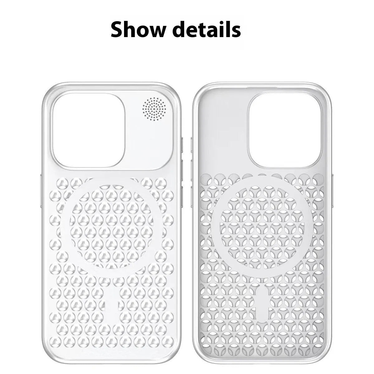 Electroplating magnetic suction heat dissipation phone case for iPhone 15 Pro and Pro Max in titanium colours