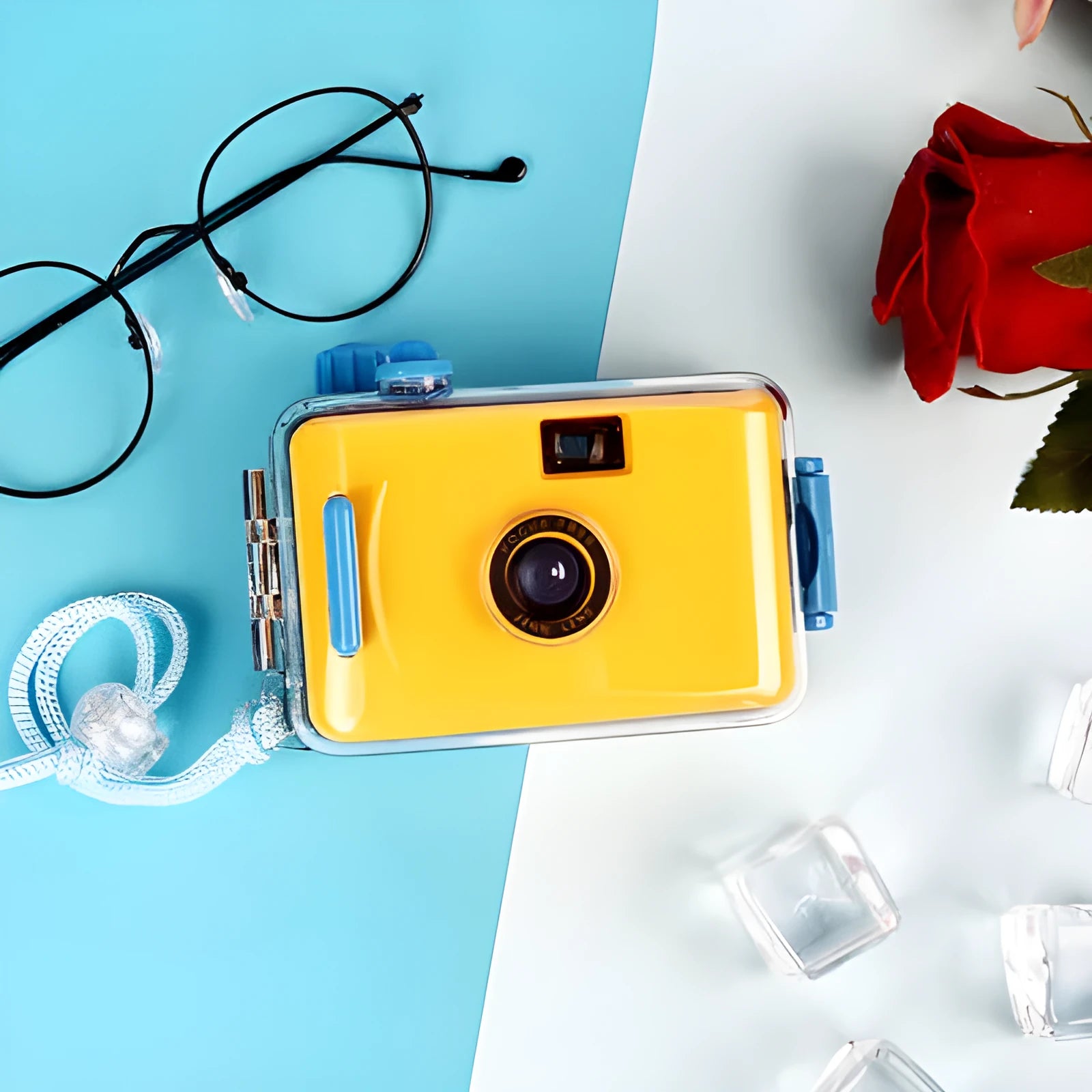 Lomo underwater waterproof mechanical film camera in multiple colours including black blue green designs