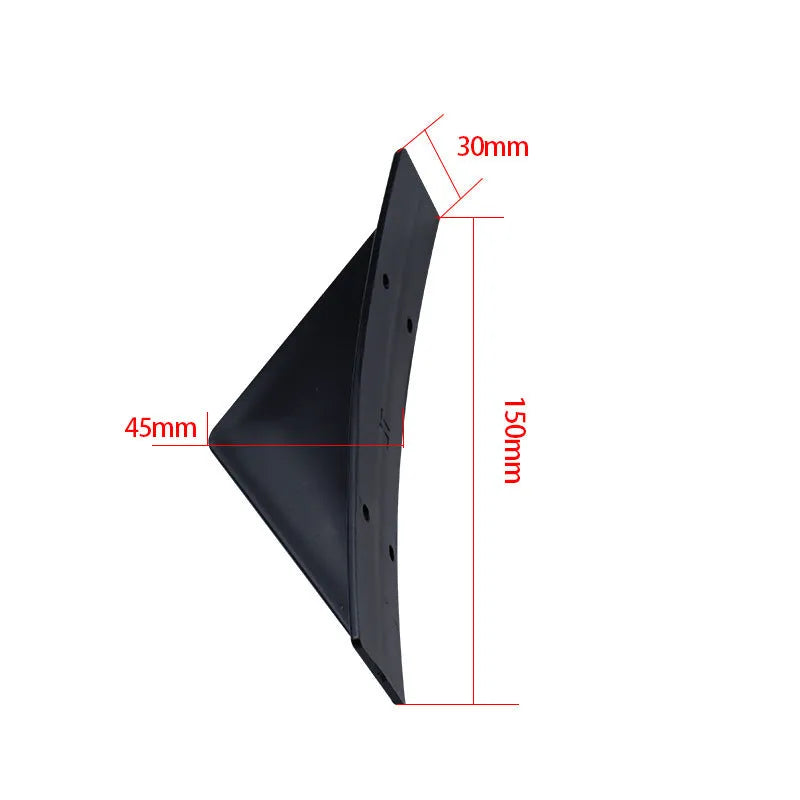 Triangular automotive rear spoiler in ABS plastic for general motors vehicles with mounting hardware