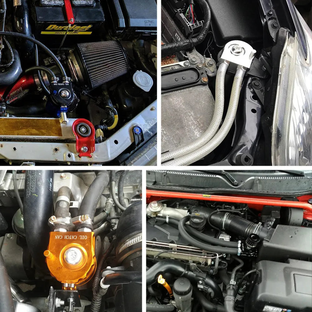 Aluminium alloy car engine oil breather pot in choice of four colours for modification projects