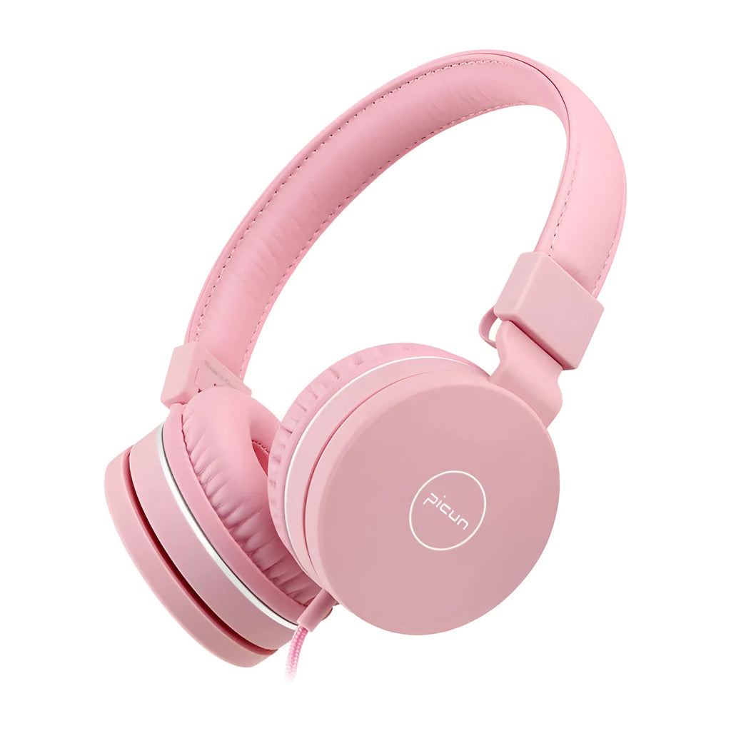Bengoo C30 wired on-ear headphones in mint green with a braided cable and 3.5mm plug.