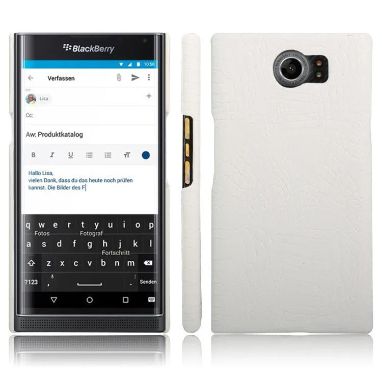 Leather and PC back cover phone case for BlackBerry models in multiple colours
