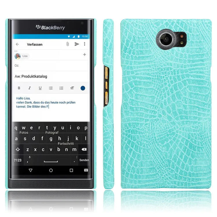 Leather and PC back cover phone case for BlackBerry models in multiple colours