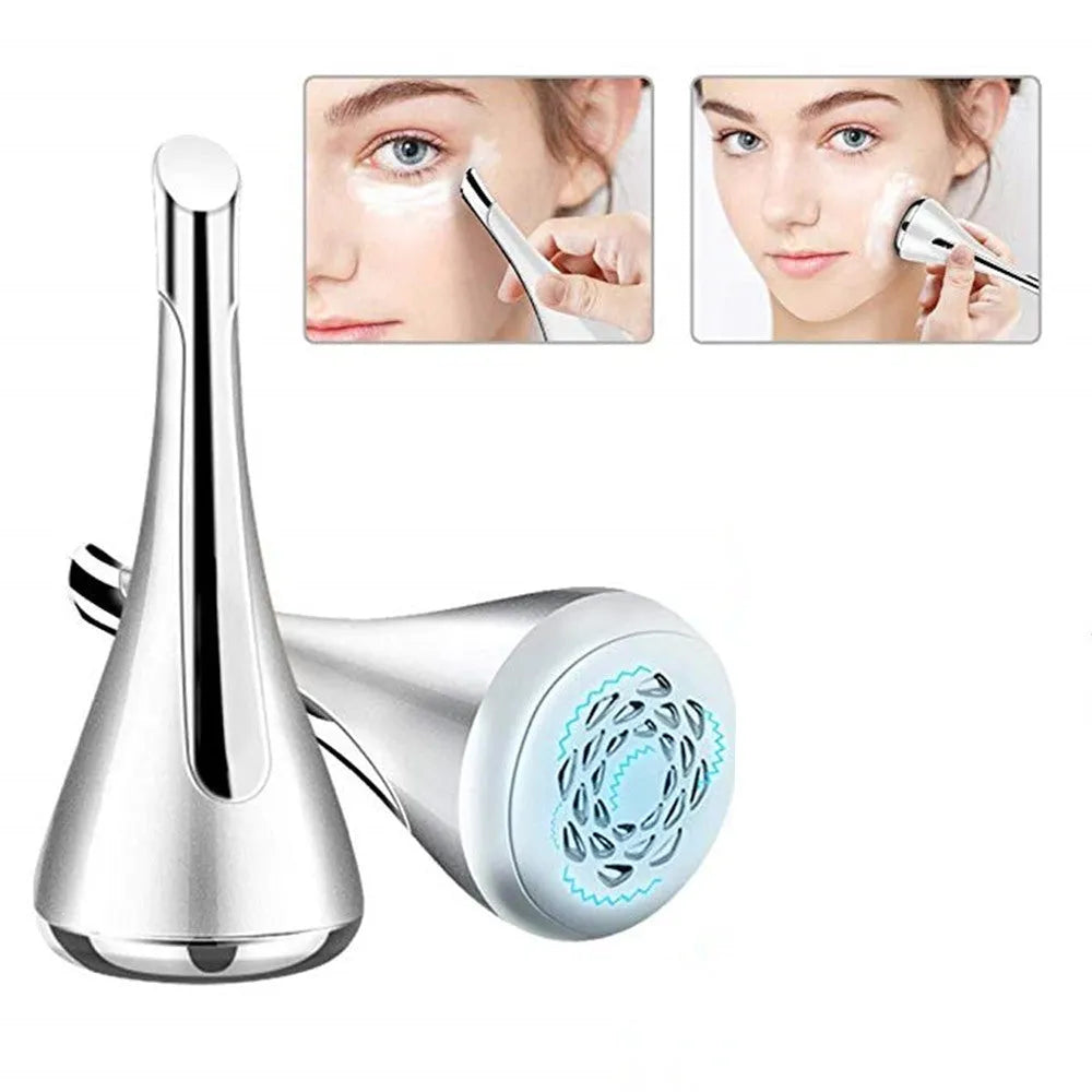 Gold Imate facial massager small dumbbell gyro device with vibration and magnetic infuser for anti-aging