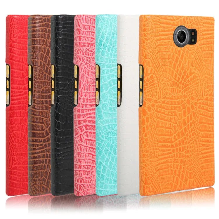 Leather and PC back cover phone case for BlackBerry models in multiple colours