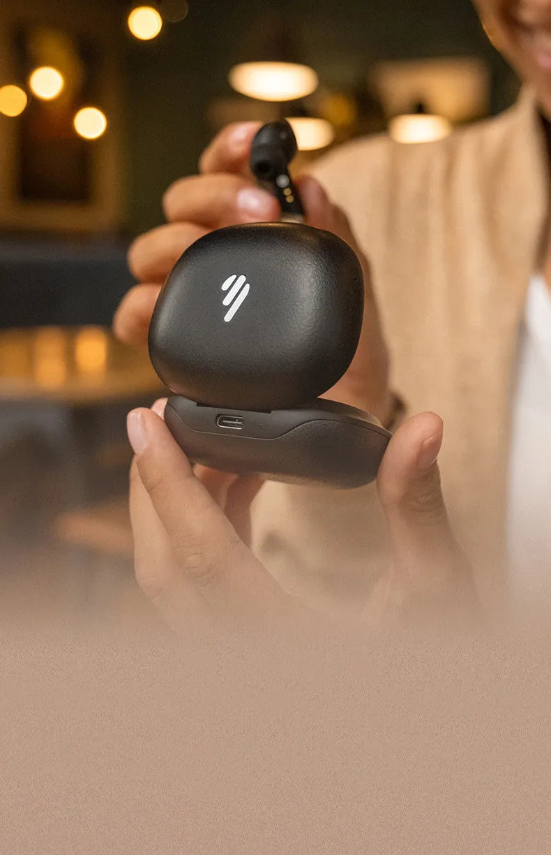 TWS NB2 active noise cancelling Bluetooth in-ear headset in calm white plastic with IPX5 waterproof rating