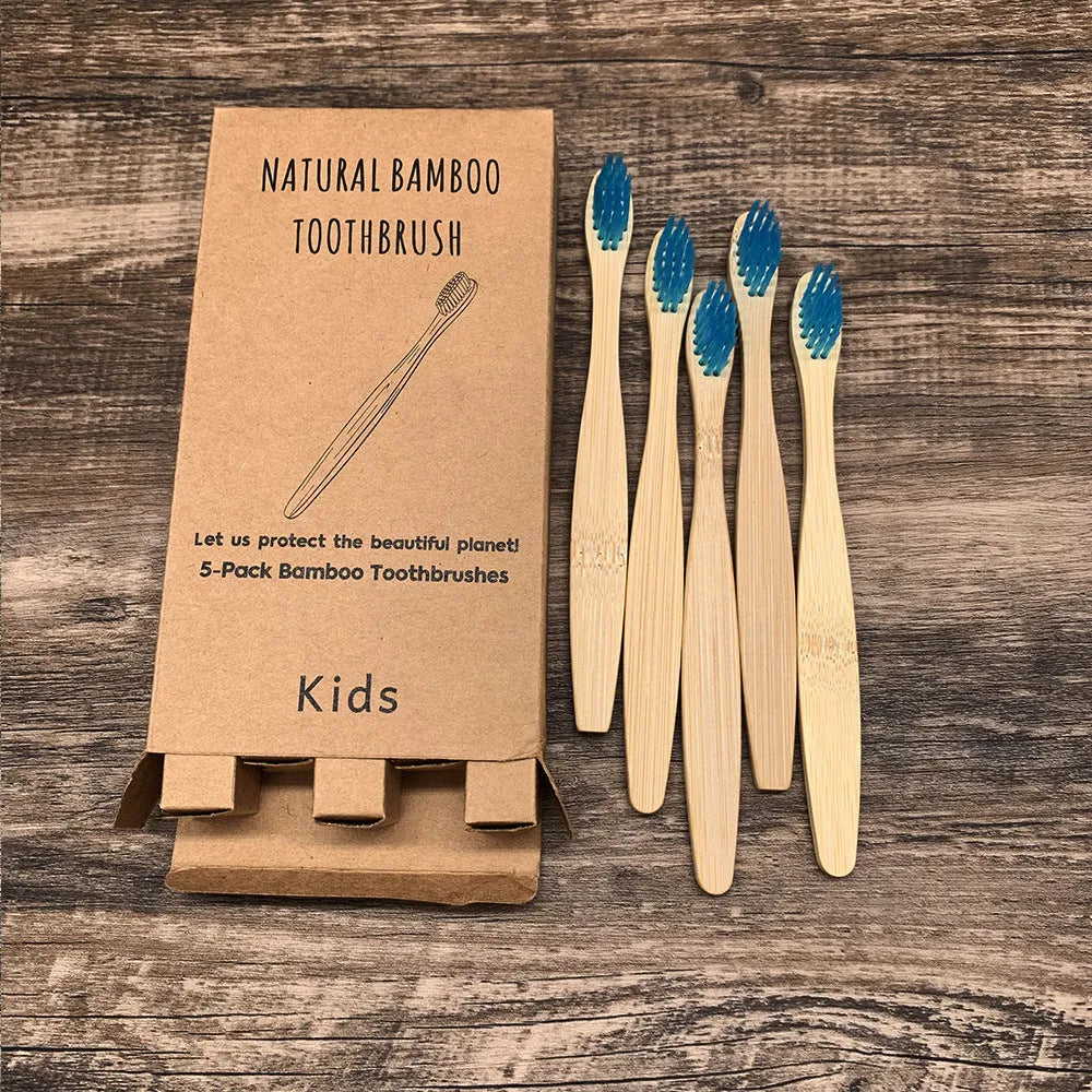 Eco friendly bamboo soft fibre toothbrush with biodegradable handle for adults