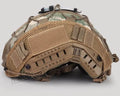 Camouflage nylon protective sleeve for standard helmet, measuring 33x24.5cm