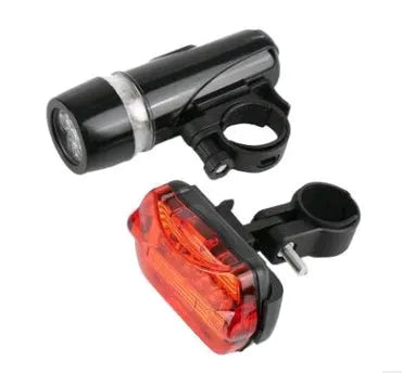 LED bicycle light set with headlight and tail light, clip-on warning lights for mountain bike and personal use