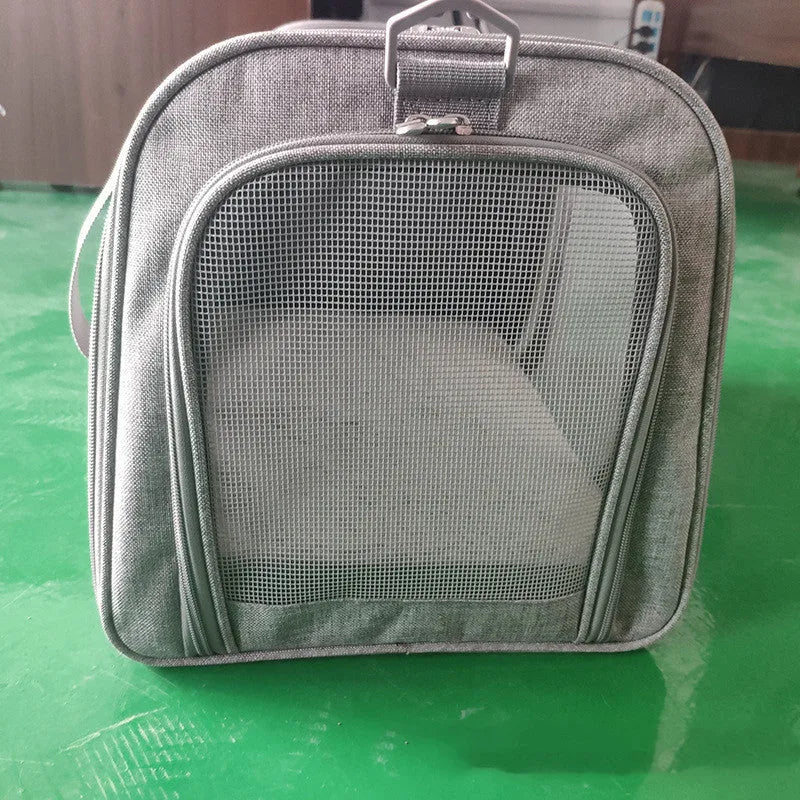 Pet travel backpack in cationic linen with polyester interior 44x28x28cm available in multiple colours