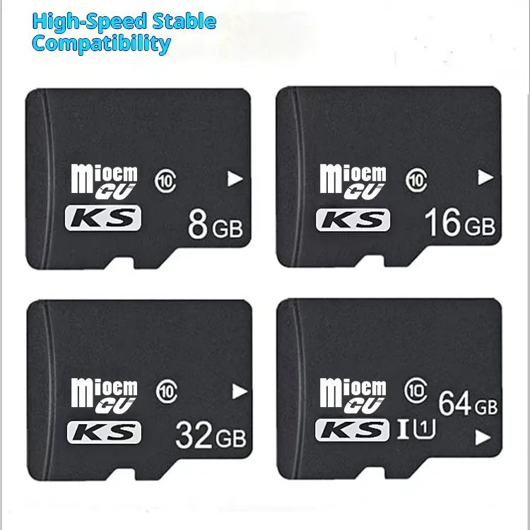 32GB C10 high-speed black TF memory card with 15x11x1mm dimensions