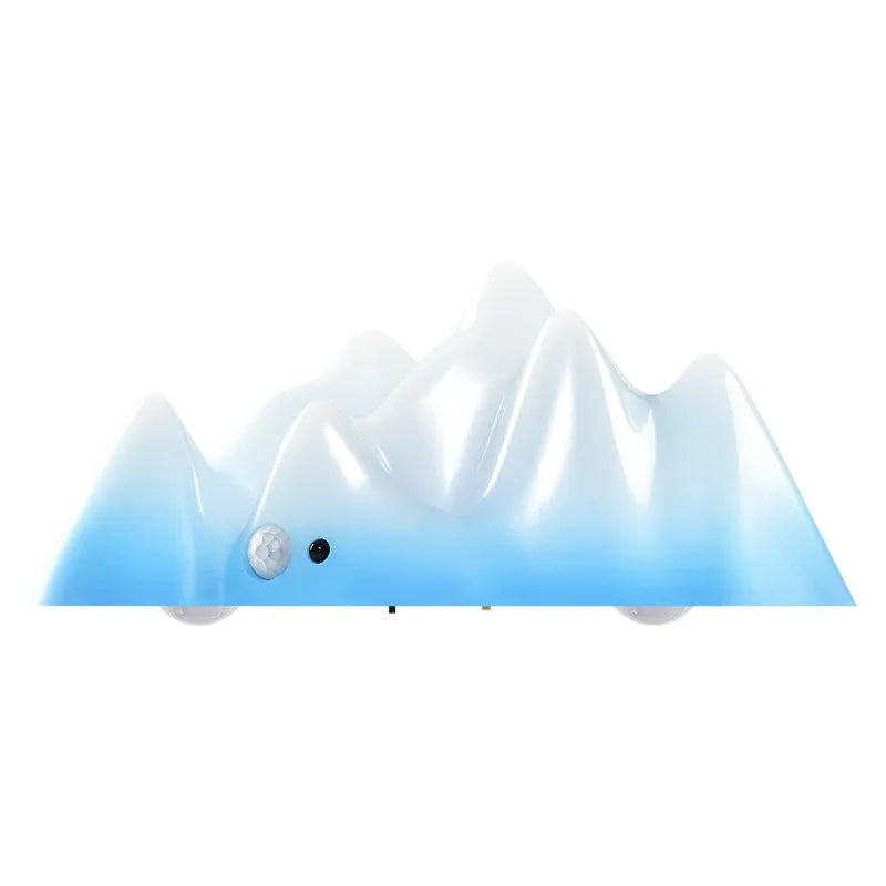 Snow Mountain sensor chargeable night lamp with remote control in modern simplicity style on a bedside table