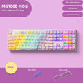 MG108B coloured candy cat mechanical keyboard with Bluetooth connectivity on desk