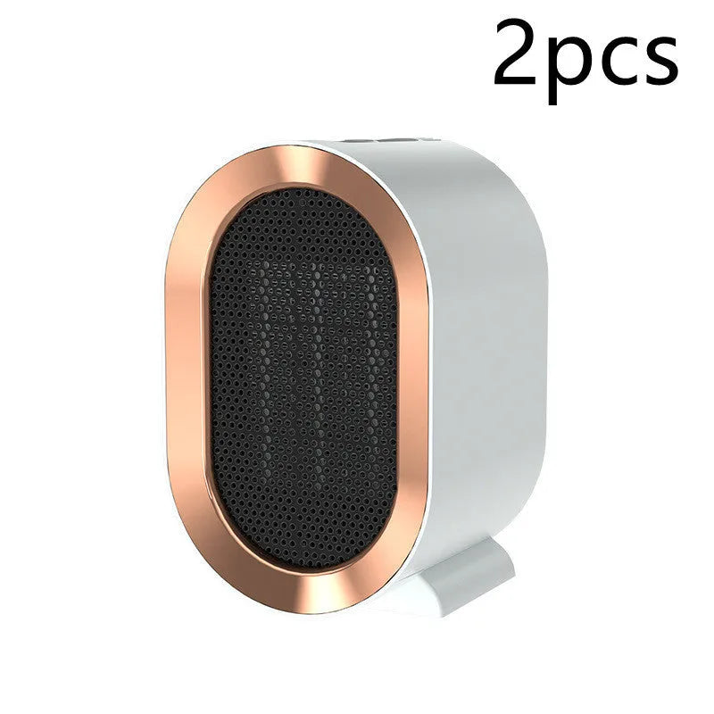 Desktop portable electric fan heater with ceramic heating element in choice of colours