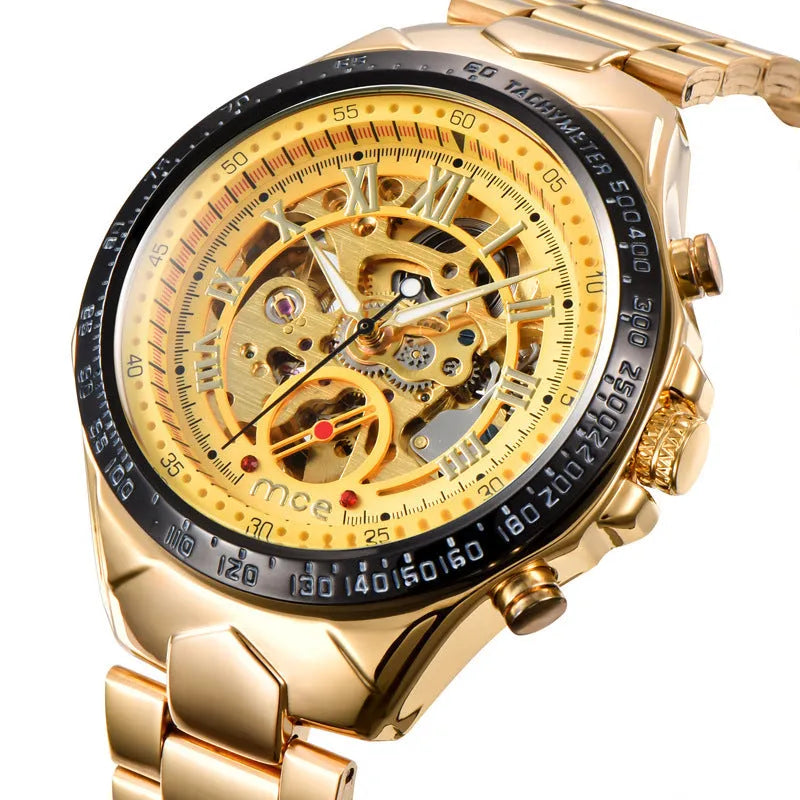 Men's MCE mechanical watch with explosion-proof case in one of four colour options.