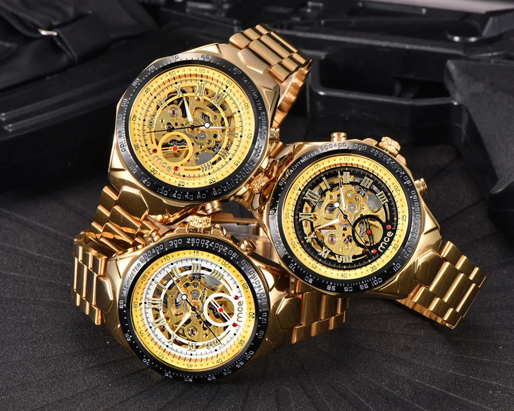 Men's MCE mechanical watch with explosion-proof case in one of four colour options.