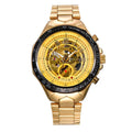 MCE men's mechanical watch stainless steel skeleton dial explosion proof self-winding wristwatch