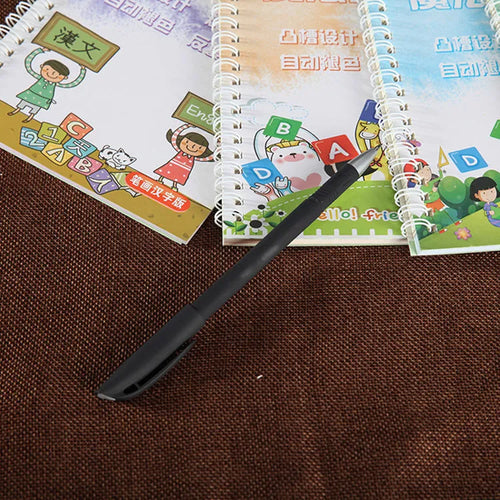 Automatic fade and disappear pen set with pen holder, storage case, and eight refill cartridges for temporary fabric markings